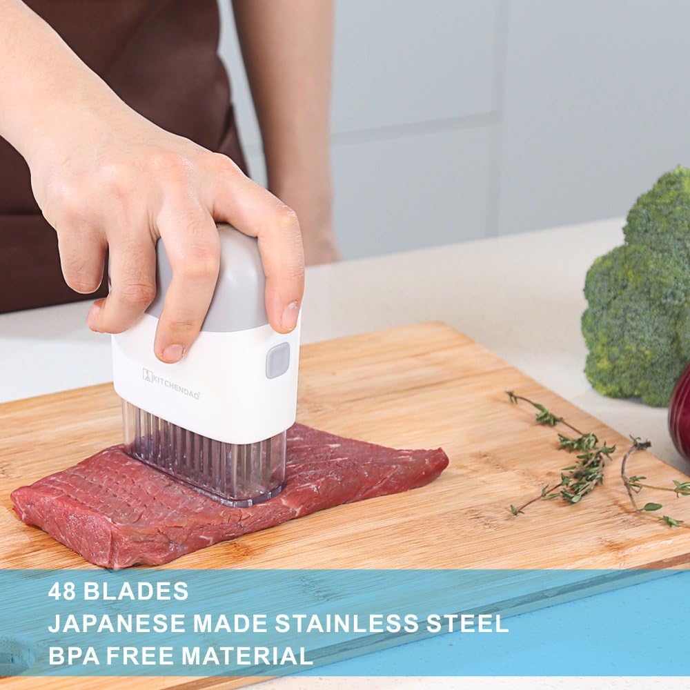 KITCHENDAO Detachable Meat Tenderizer with 48 Stainless Steel Ultra Sharp Needles