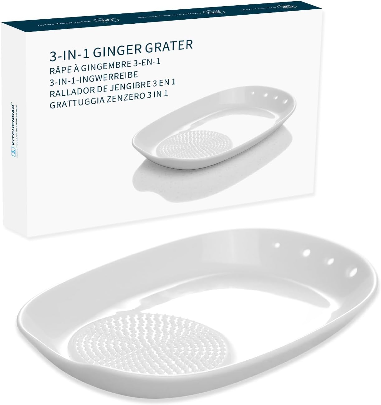 KITCHENDAO Spoon Rest Ginger Grater Herb Stripper 3 in 1