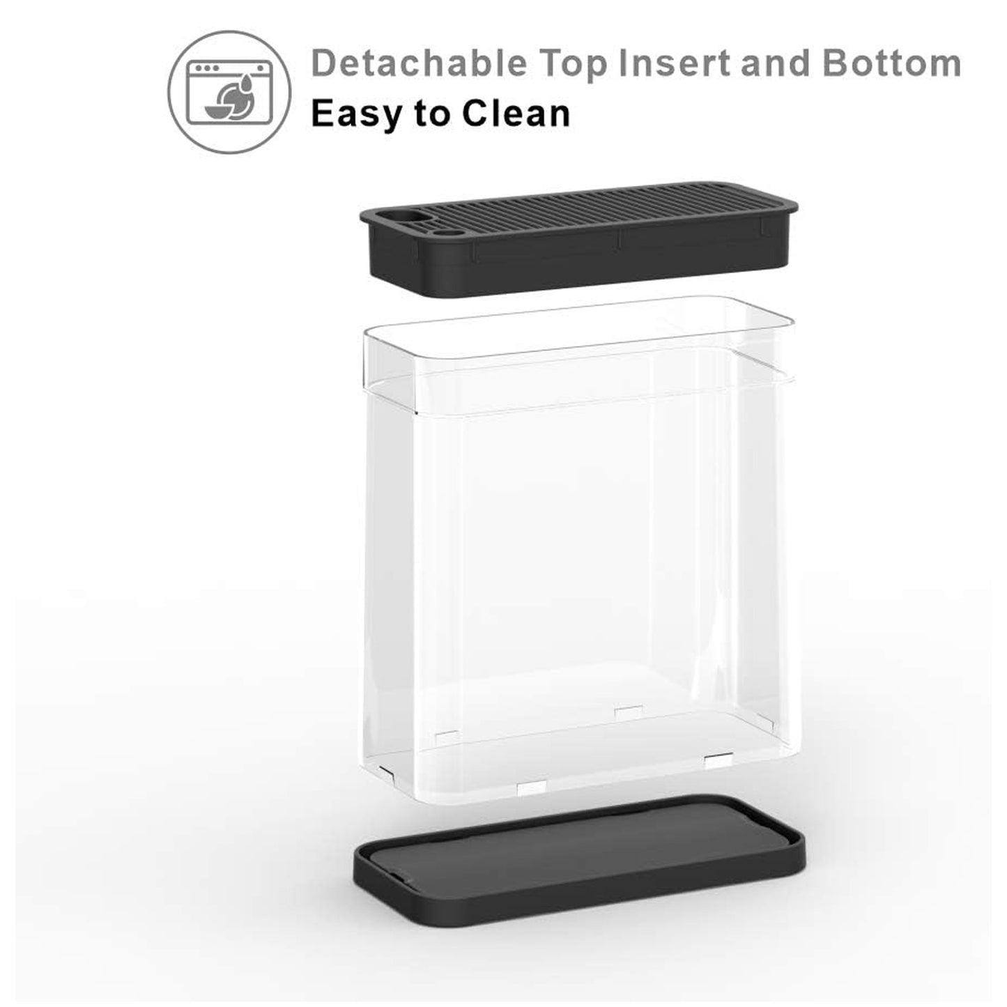 KITCHENDAO Universal Knife Block with Slots for Scissors and Sharpening Rod