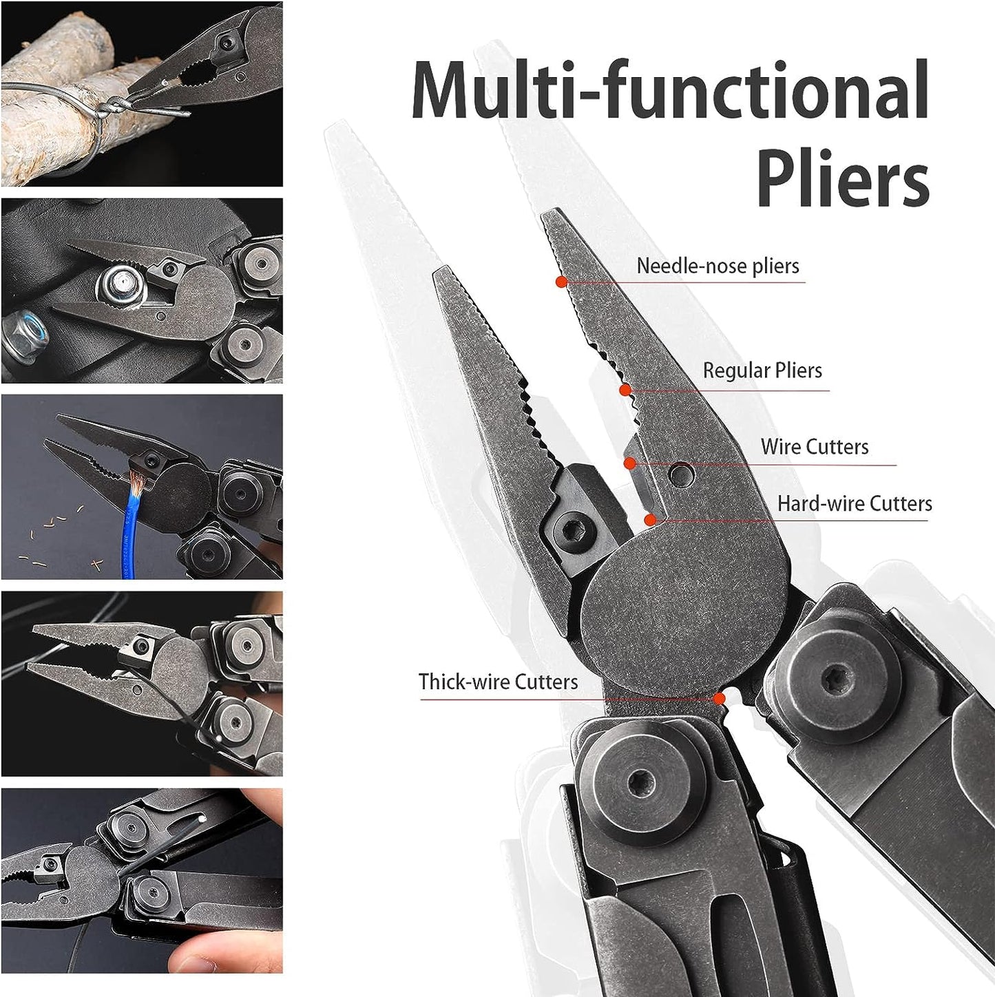 NexTool Flagship Pro Multitool 16 in 1 with Safety Locking, Black