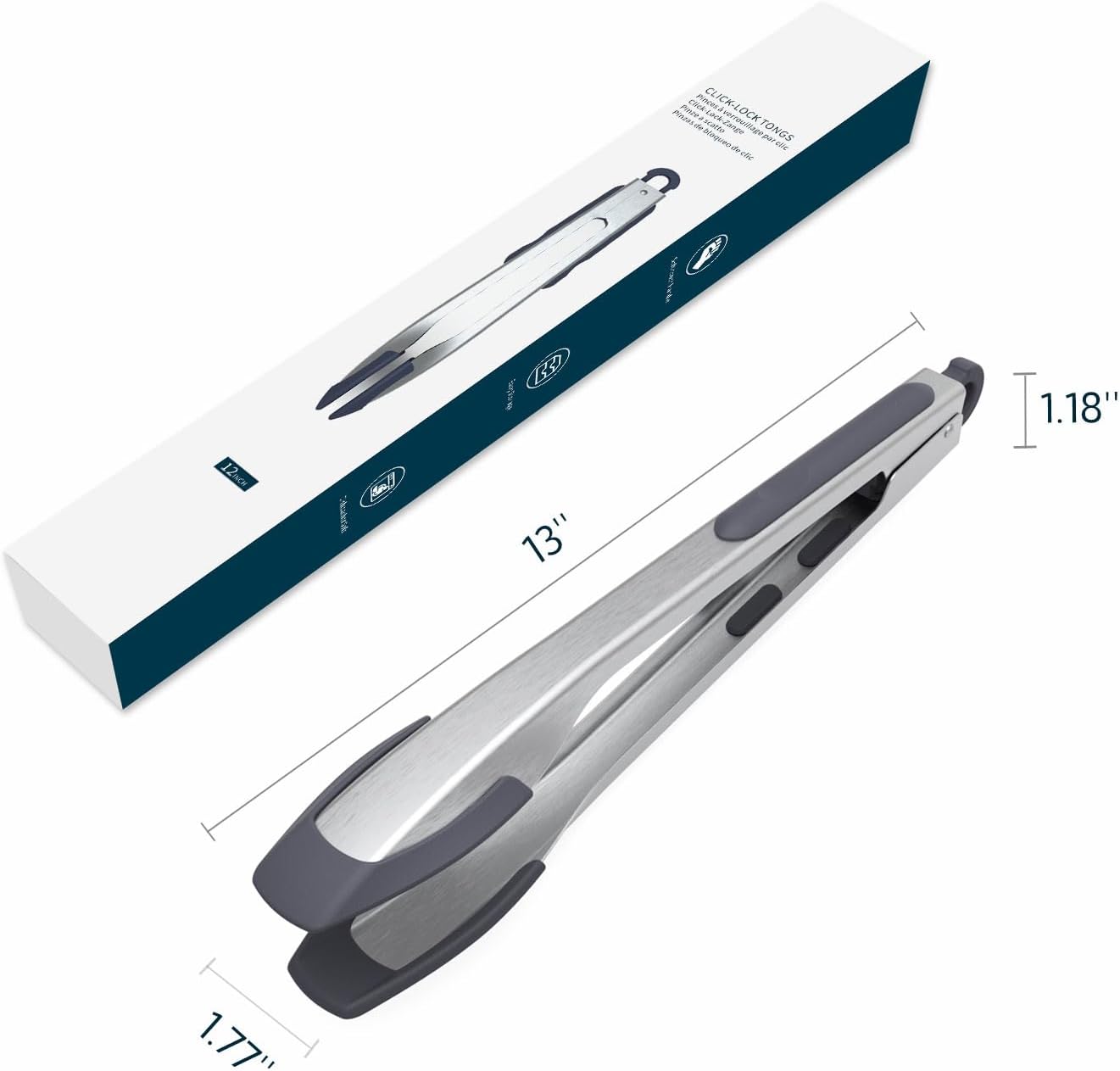 KITCHENDAO Cooking Tong with Silicone Tips