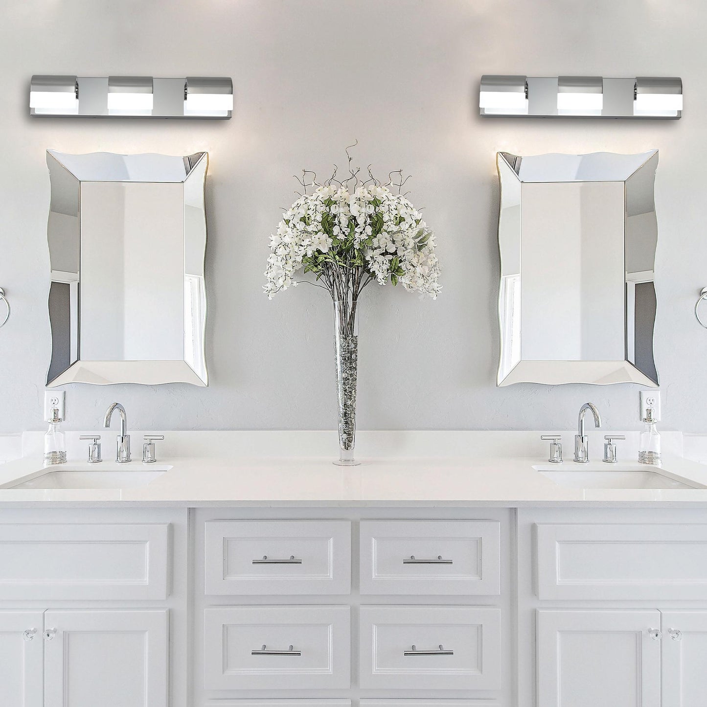 (Same as W1340110596/L2011) Bathroom Vanity Lighting 3-Light LED Vanity Lights Over Mirror Bath Wall Lighting