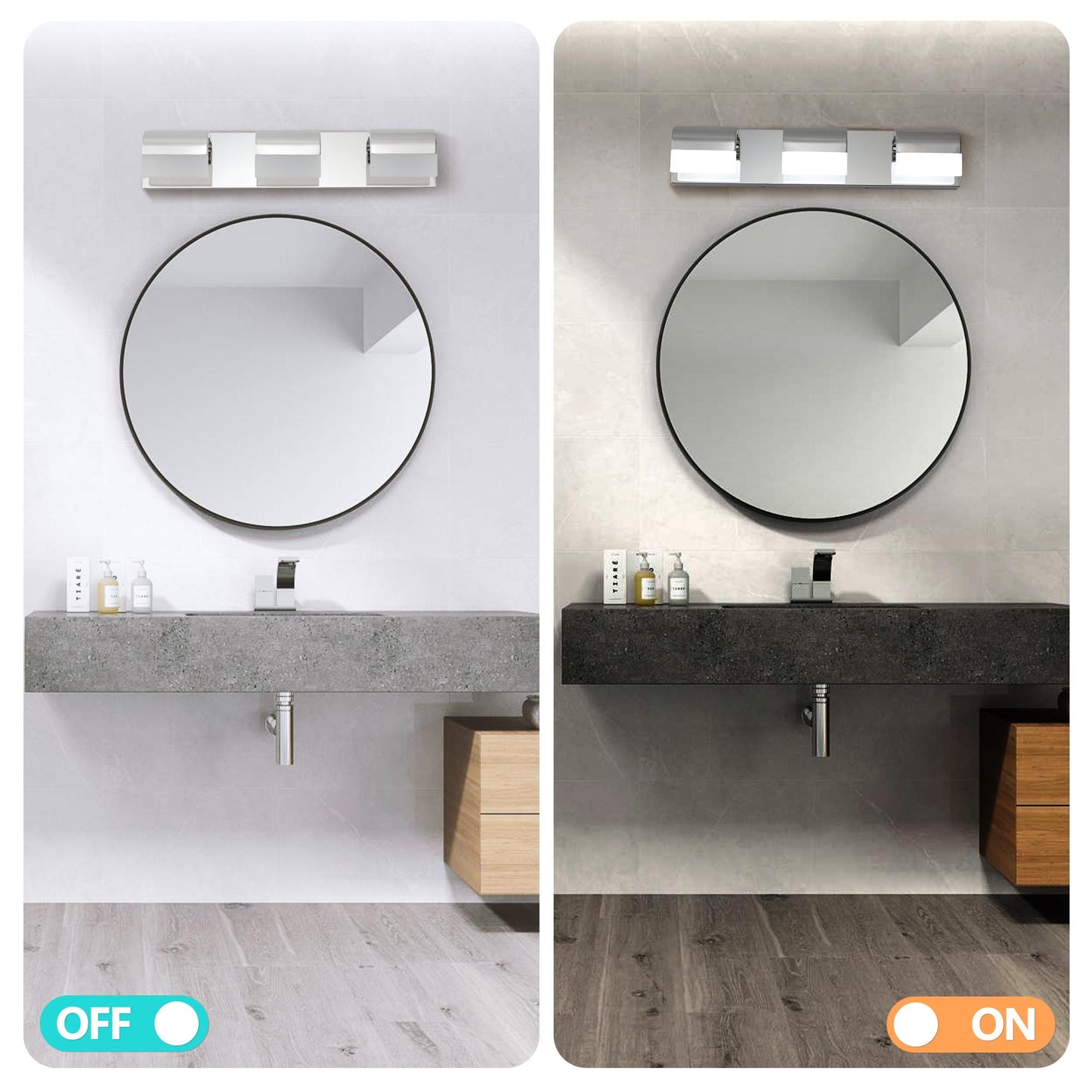 (Same as W1340110596/L2011) Bathroom Vanity Lighting 3-Light LED Vanity Lights Over Mirror Bath Wall Lighting