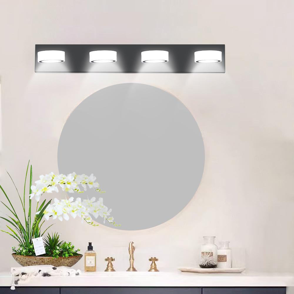(Same as W1340110592/L2008) 29" Modern 4-Light LED Vanity Light, Sleek Black Bathroom Wall Light Fixture for Mirror, Shower, and Bathroom Decor