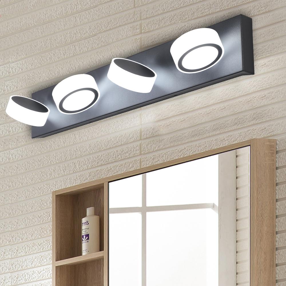 (Same as W1340110592/L2008) 29" Modern 4-Light LED Vanity Light, Sleek Black Bathroom Wall Light Fixture for Mirror, Shower, and Bathroom Decor