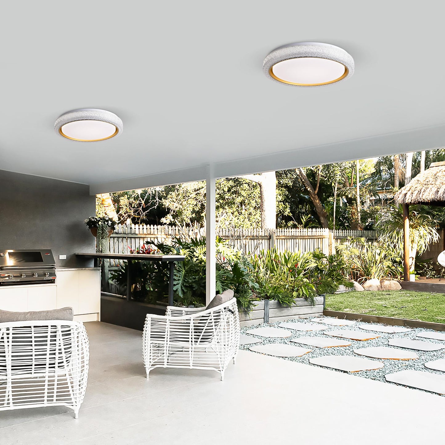 LED Flush Mount Ceiling Light Fixture, 19.69in 36W,3600LM, 5 CCT Colors 2700K 3000K 3500K 4000K 5000K, Dimmable Modern Flush Mount Light Fixture for Bedroom Bathroom Hallway