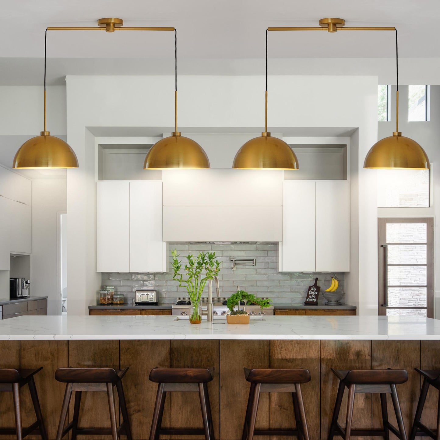 41" Industrial Modern Copper Color Double Pendant Light – Adjustable Ceiling Hanging Lamp with Bright Finish for Dining Room, Kitchen, or Living Room – Stylish and Durable Lighting Fixture (No Bulbs)
