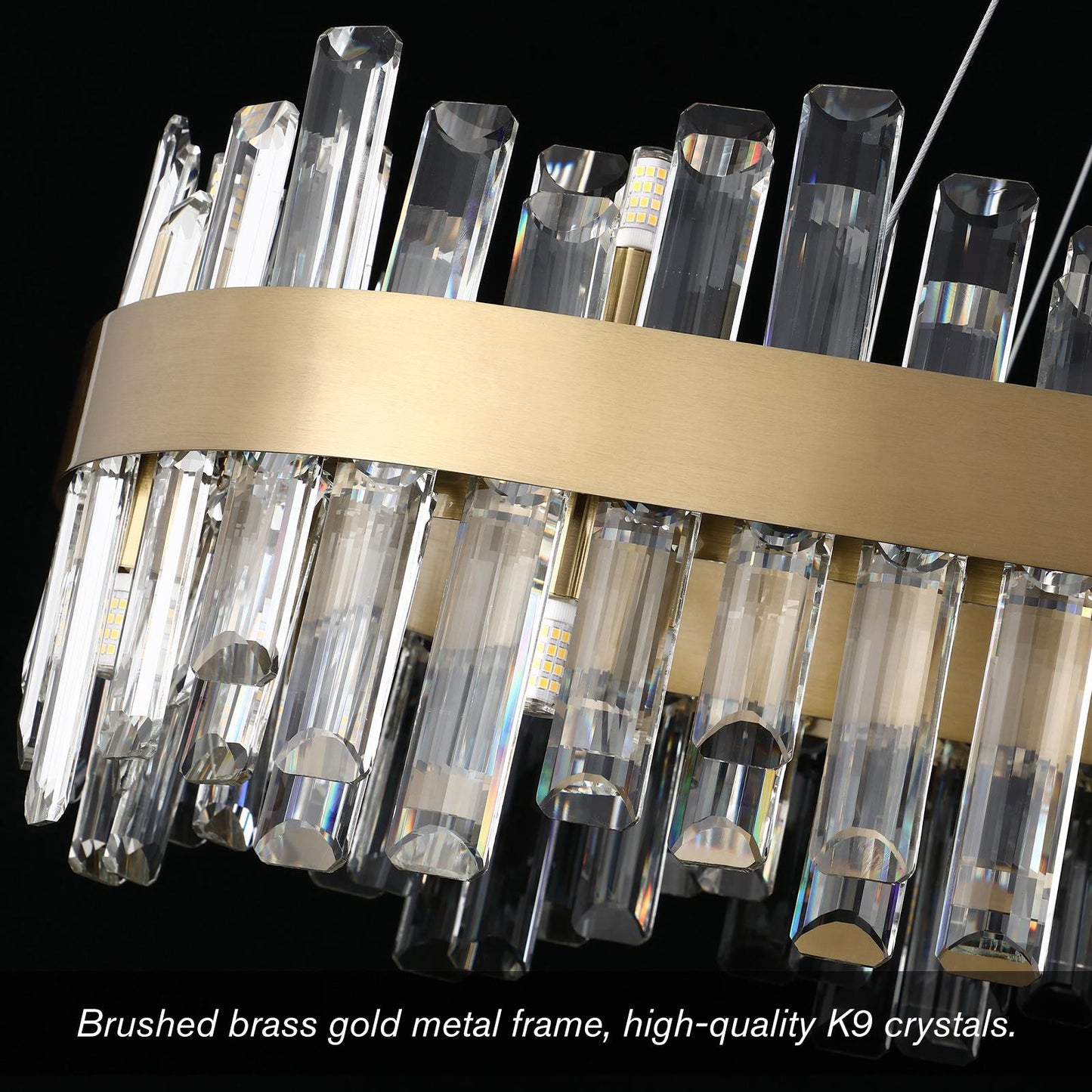 36-Inch Modern Luxury Gold Crystal Chandelier for Dining Room, 24-Light French Empire Ceiling Light with Premium Crystals, Elegant Statement Lighting for Living Room or Bedroom