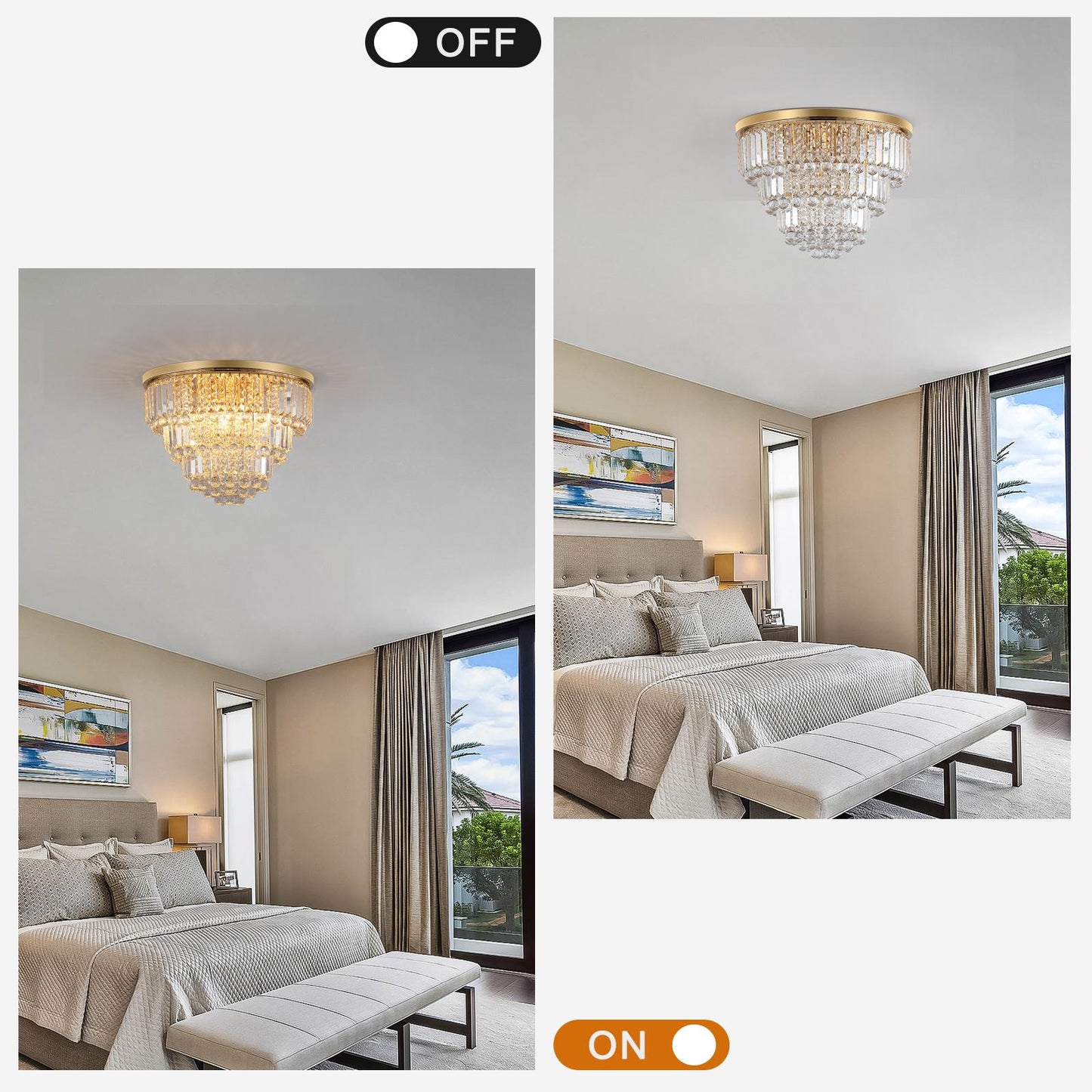 (Same as W1340110372/L5009) Gold luxury modern style crystal lights,large ceiling chandeliers,dining room,living room,bedroom (Bulb Not Included)