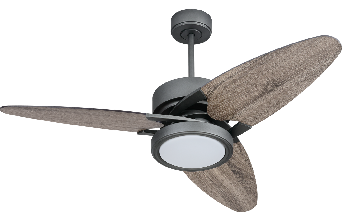 Light Pro 52 in. LED Indoor Jet Black Smart Ceiling Fan with Light Kit and Reversible DC Motor