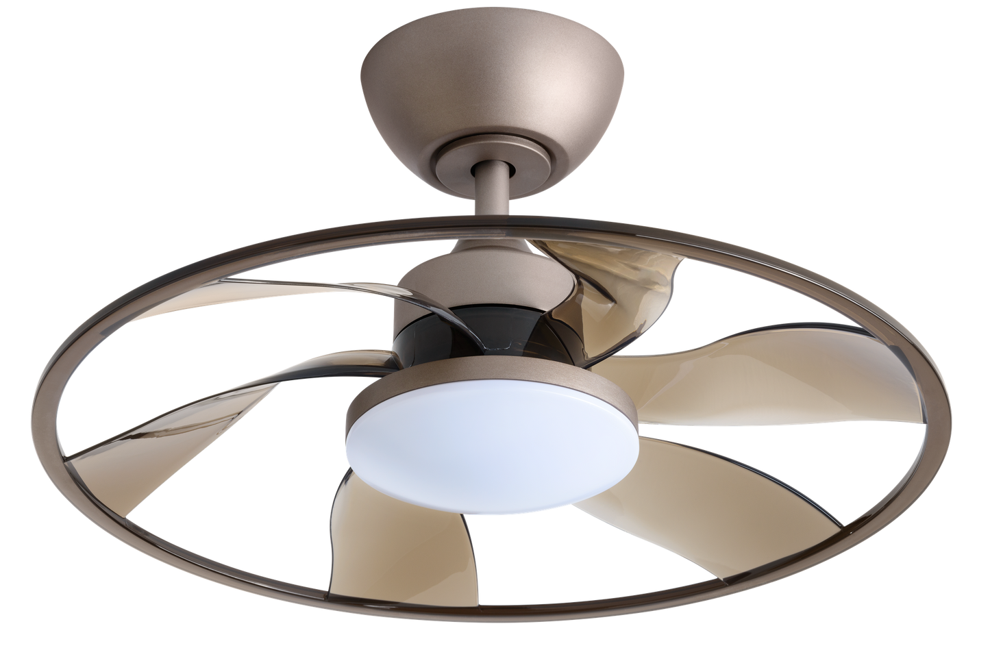 Light Pro 22 in. LED Indoor Coffee Smart Ceiling Fan with Remote Control