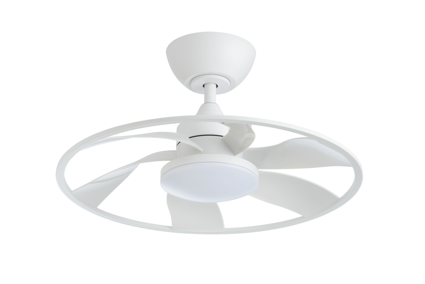 Light Pro 22 in. LED Indoor Matt white Smart Ceiling Fan with DC Motor