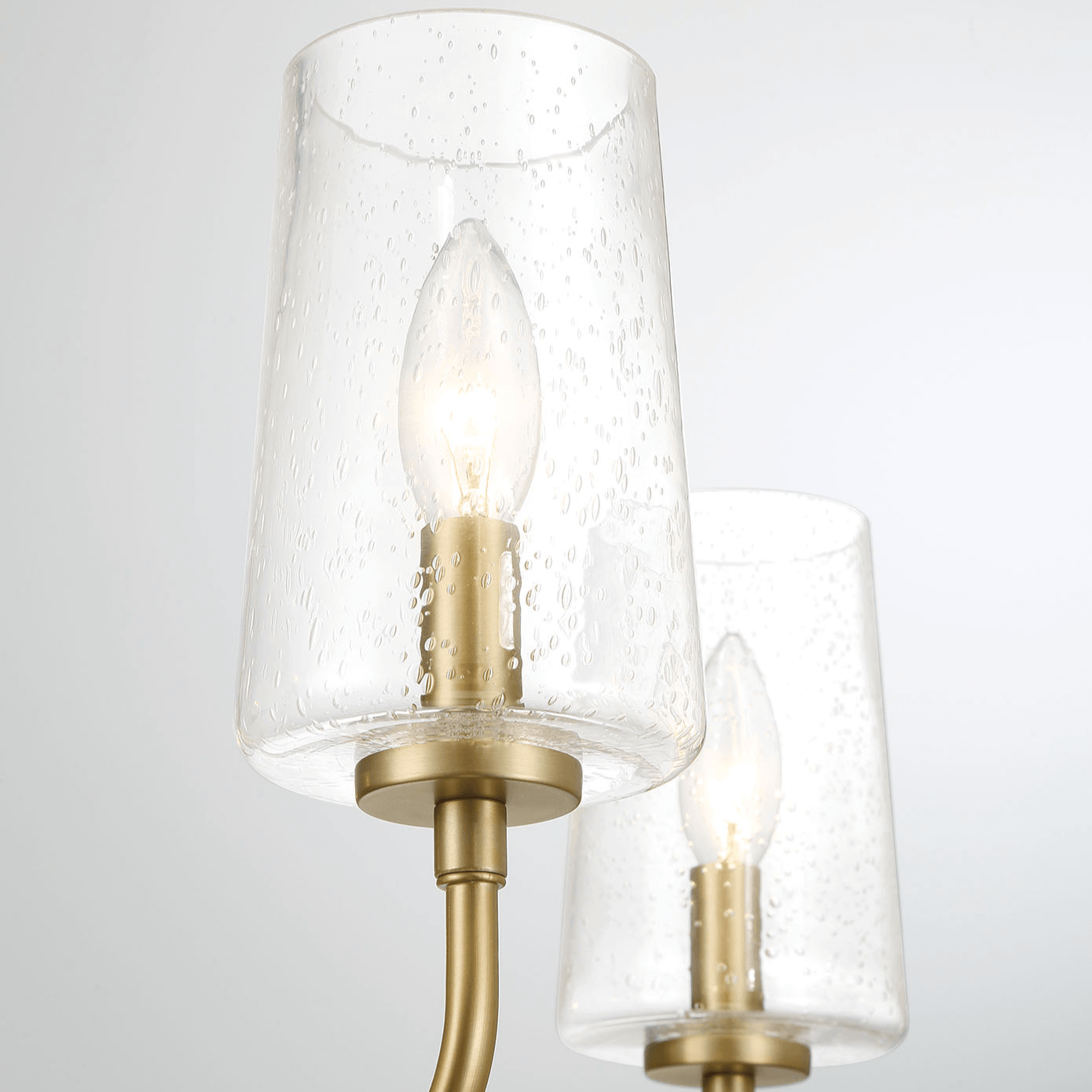 Dazzle Five Lights Chandelier With Clear Seeded Glass -Satin Brass