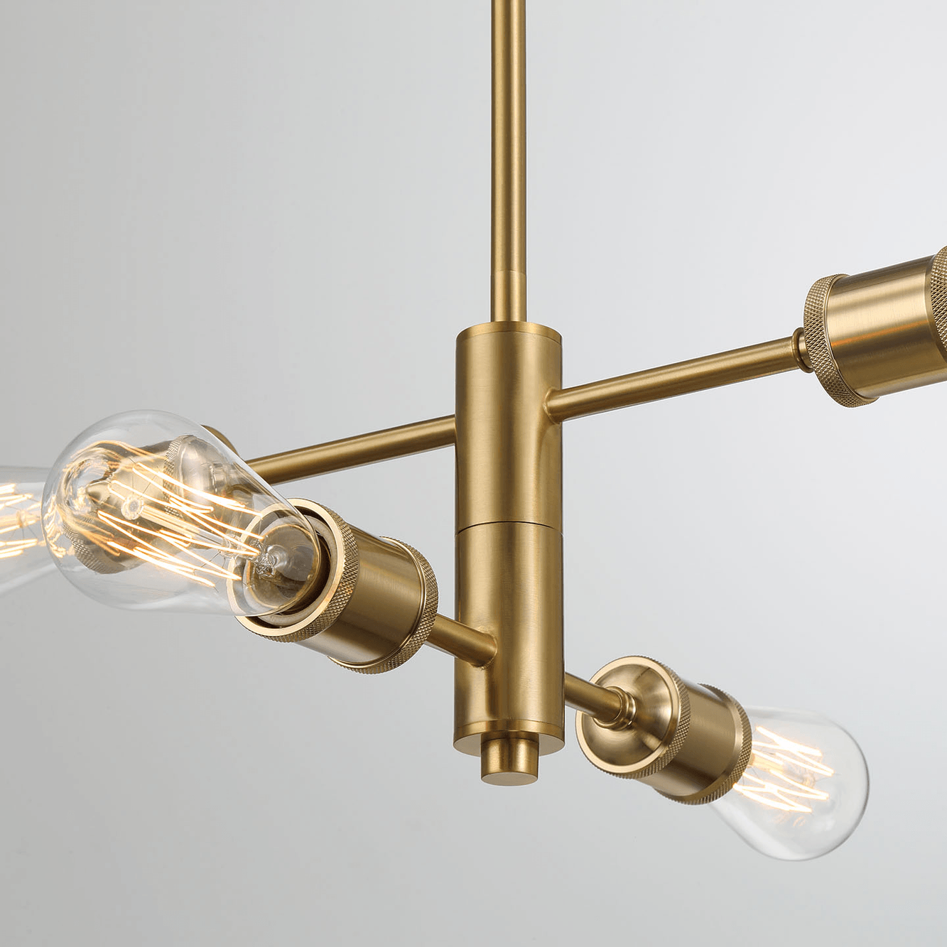 Trellis Four Lights Modern Gold Chandelier Vintage Pendant Fixture for Living Room Dining Kitchen 15"W × 6.75"H