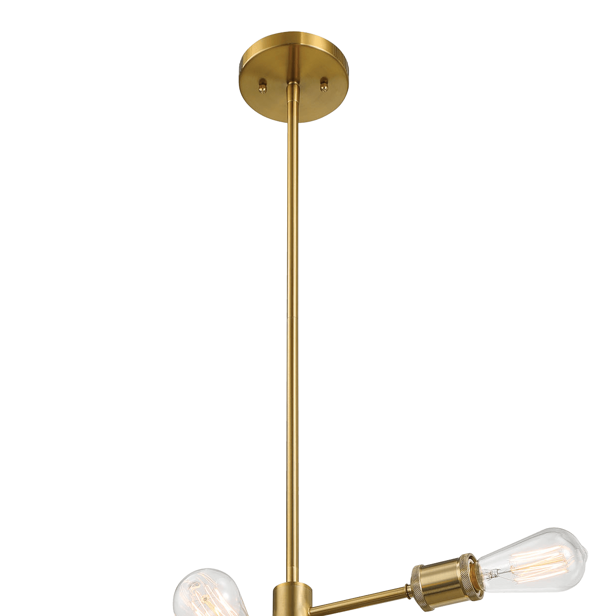 Trellis Four Lights Modern Gold Chandelier Vintage Pendant Fixture for Living Room Dining Kitchen 15"W × 6.75"H