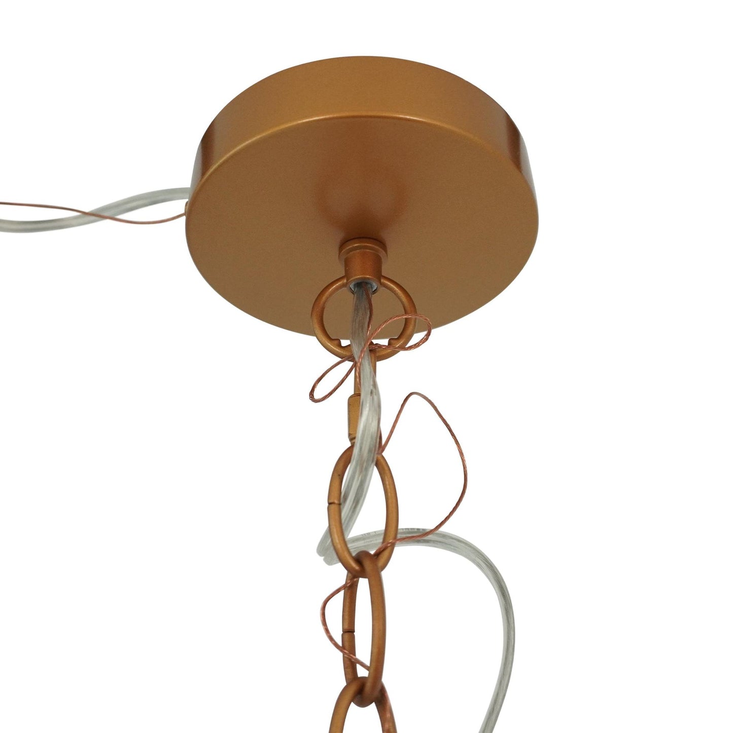 Delphi Pendant Lamp - Coarse Gold and Clear Glass