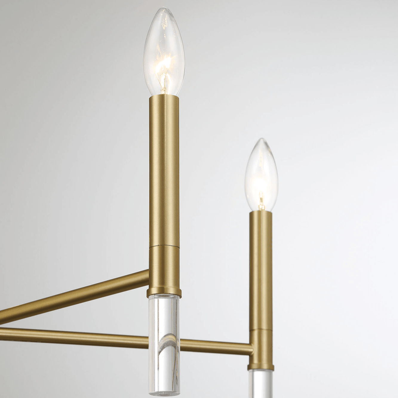 Courtyard Five Light Golden Brass Candle Light Chandelier 24"W × 17.75"H
