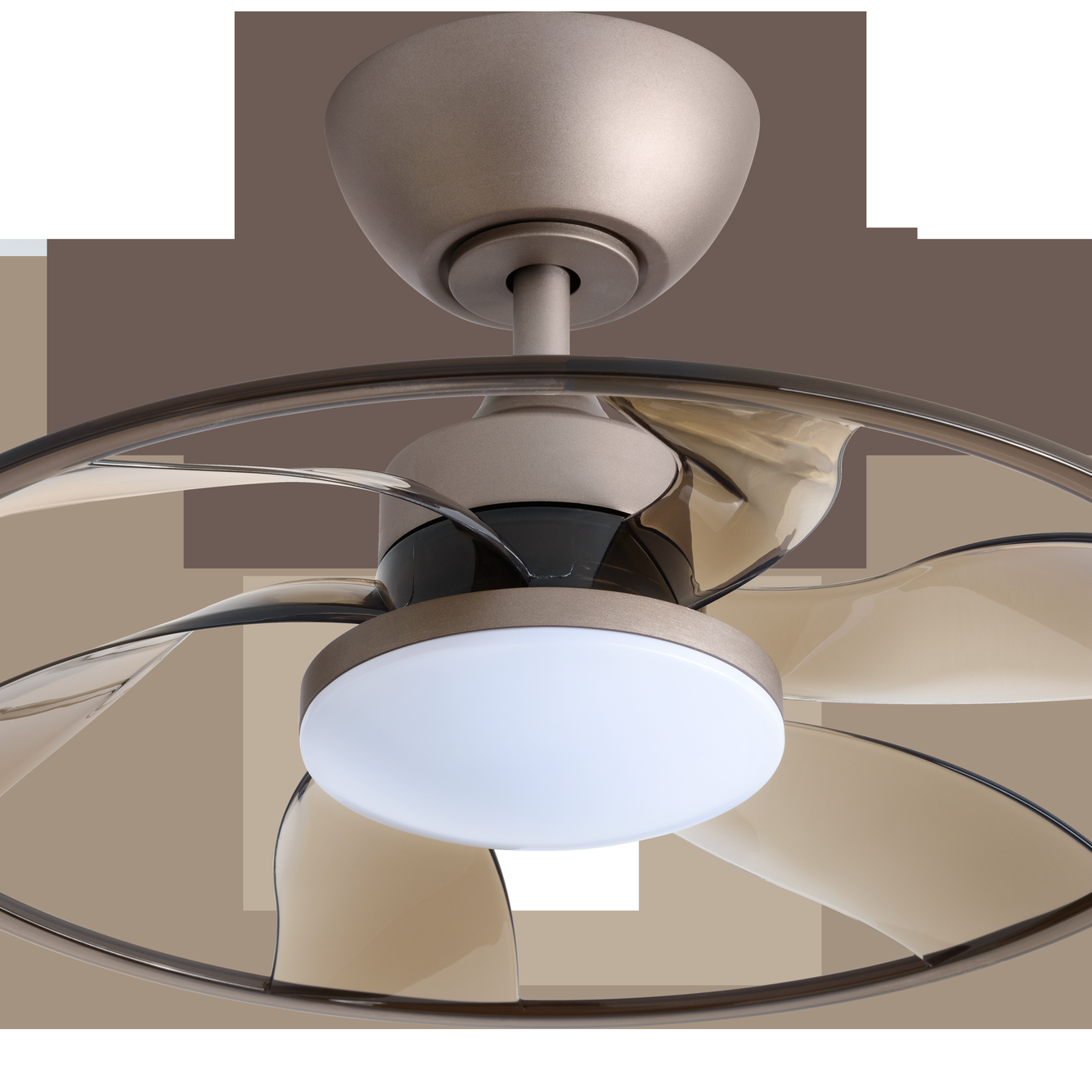 Light Pro 22 in. LED Indoor Coffee Smart Ceiling Fan with Remote Control