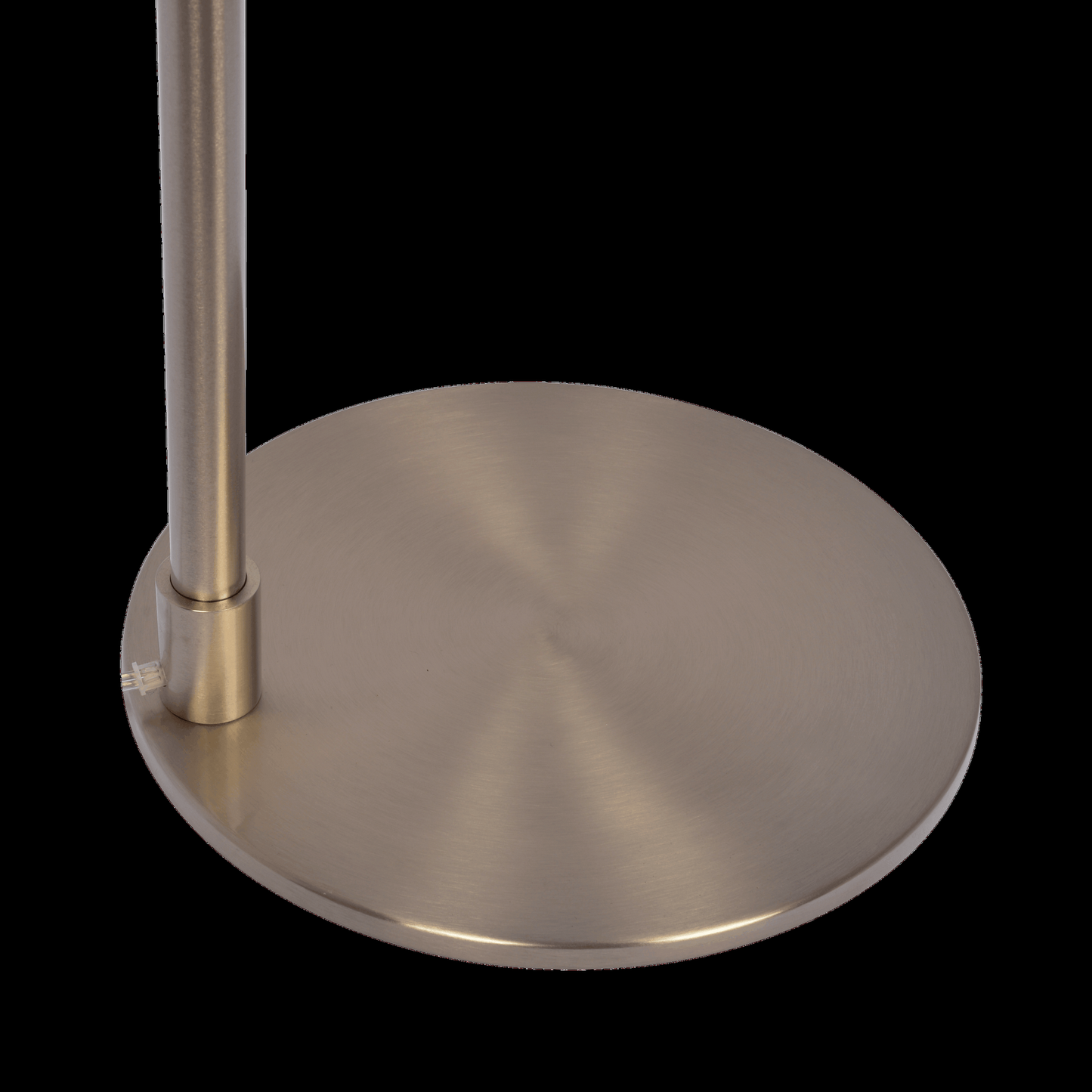 Serene Brushed Nickel Floor Lamp with Rotary Switch Metal Base White Linen Shade
