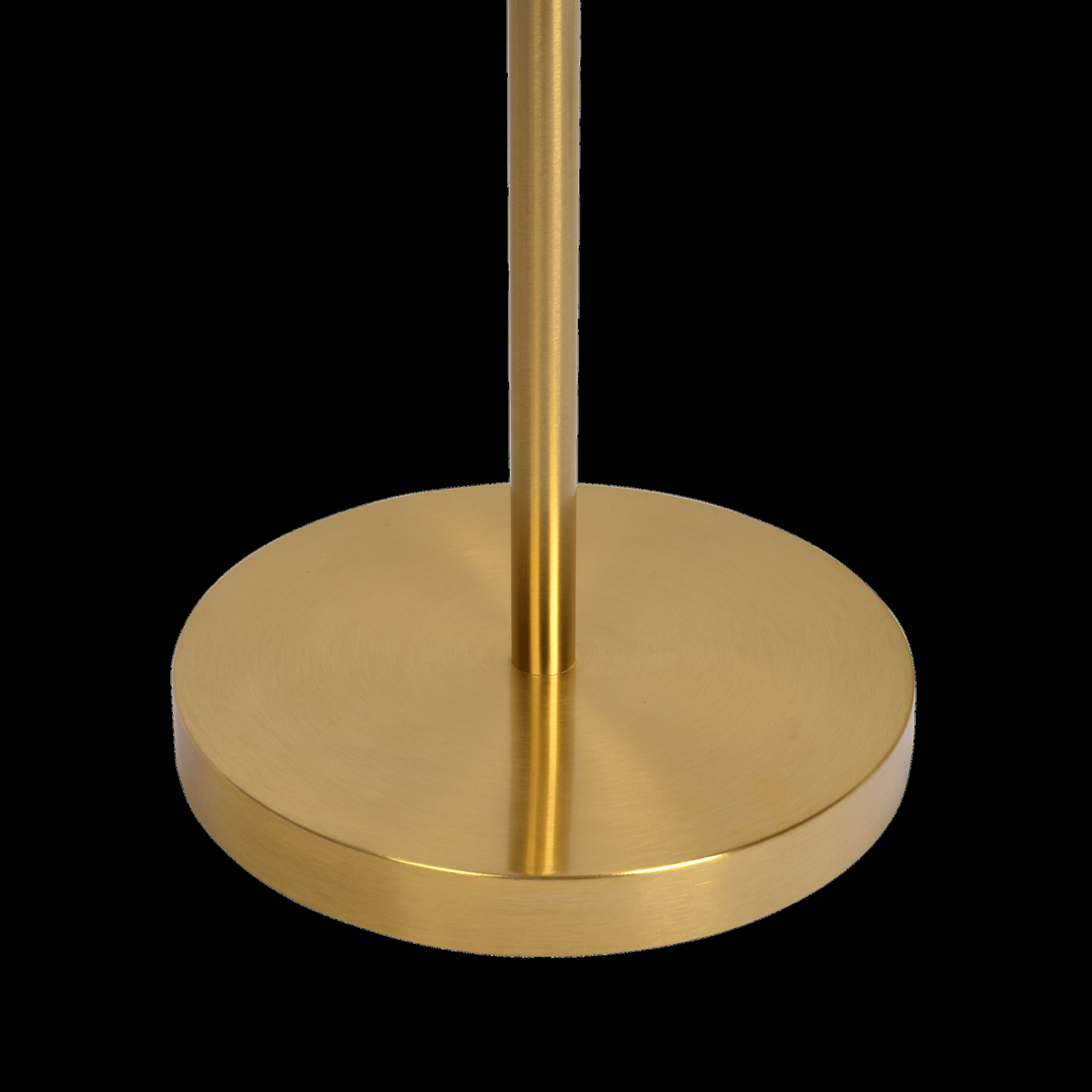 Brilliance Modern Gold Brush Floor Lamp, Opal Glass Shades and Round Metal Base