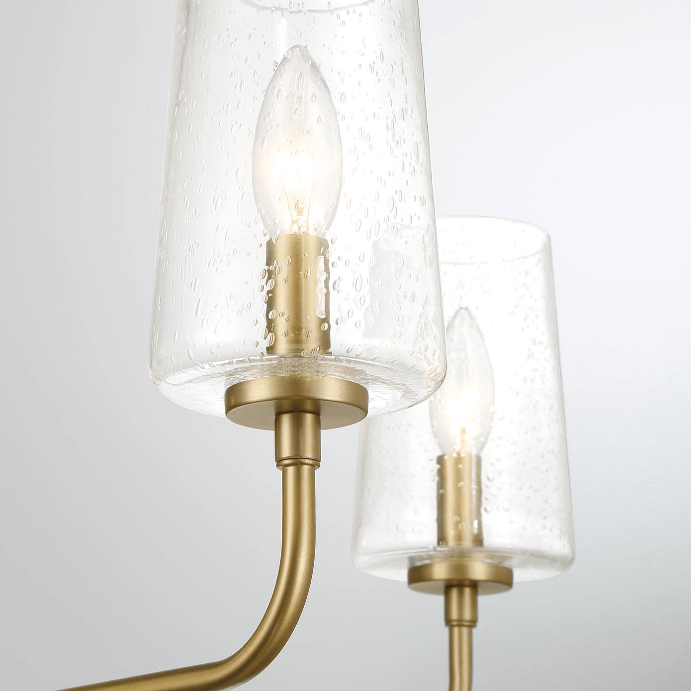 Dazzle Five Lights Chandelier With Clear Seeded Glass -Satin Brass