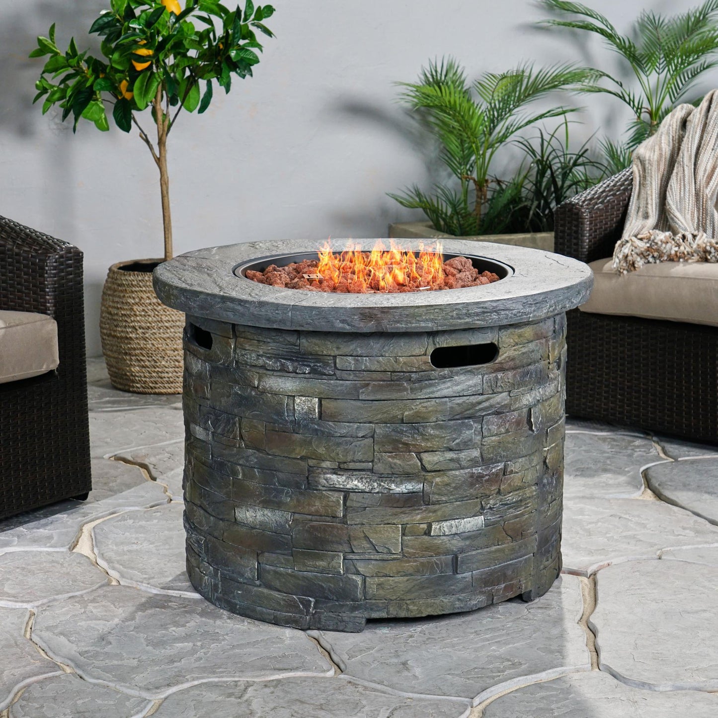 35" 40000 BTU FIREPIT - ROUND