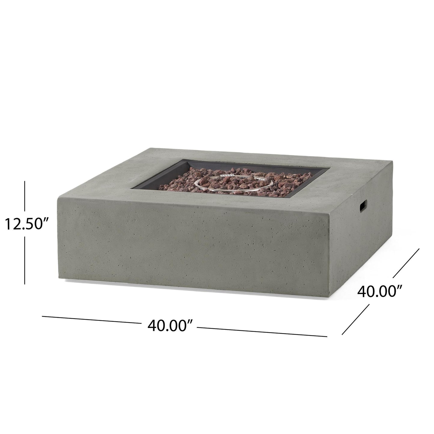 50000 BTU SQUARE MGO FIRE TABLE TANK OUTSIDE(Tank cover not included)