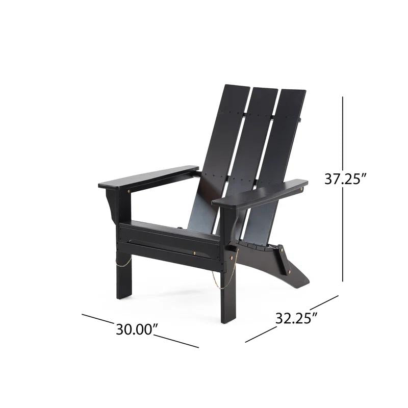 Aberdeen Outdoor Contemporary Acacia Wood Foldable Adirondack Chair