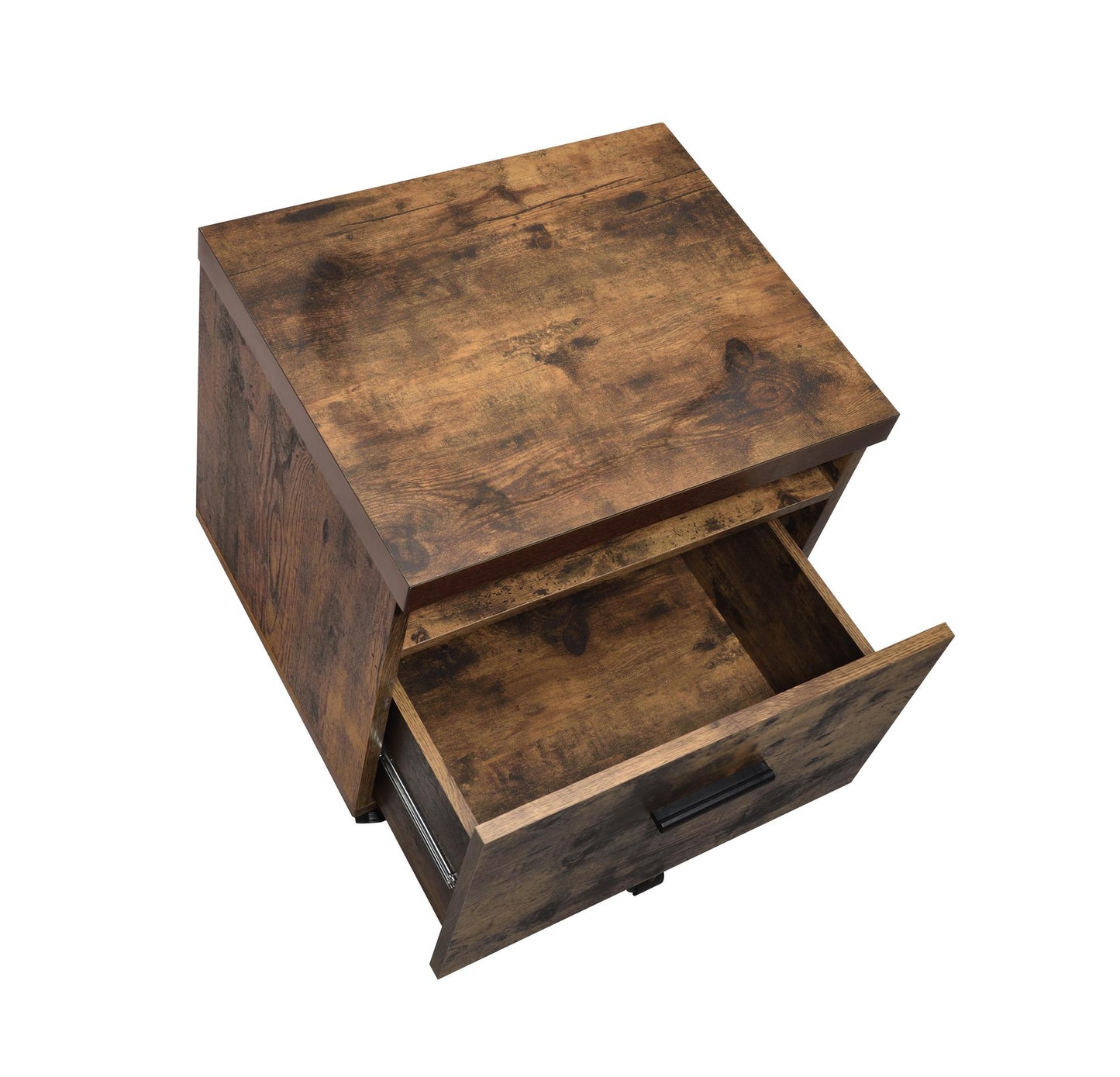 Bob Weathered Oak & Black Finish File Cabinet