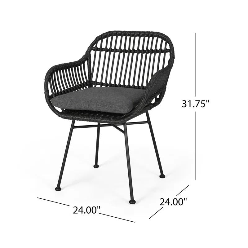 Christopher Knight Home Rodney Outdoor Woven Faux Rattan Chairs with Cushions (Set of 2)