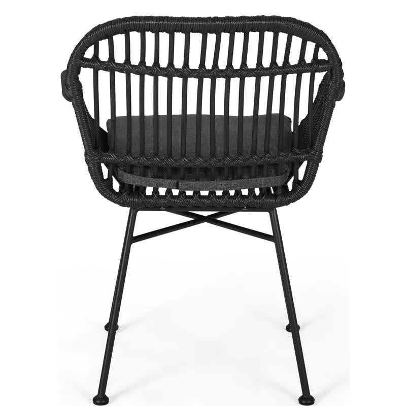 Christopher Knight Home Rodney Outdoor Woven Faux Rattan Chairs with Cushions (Set of 2)