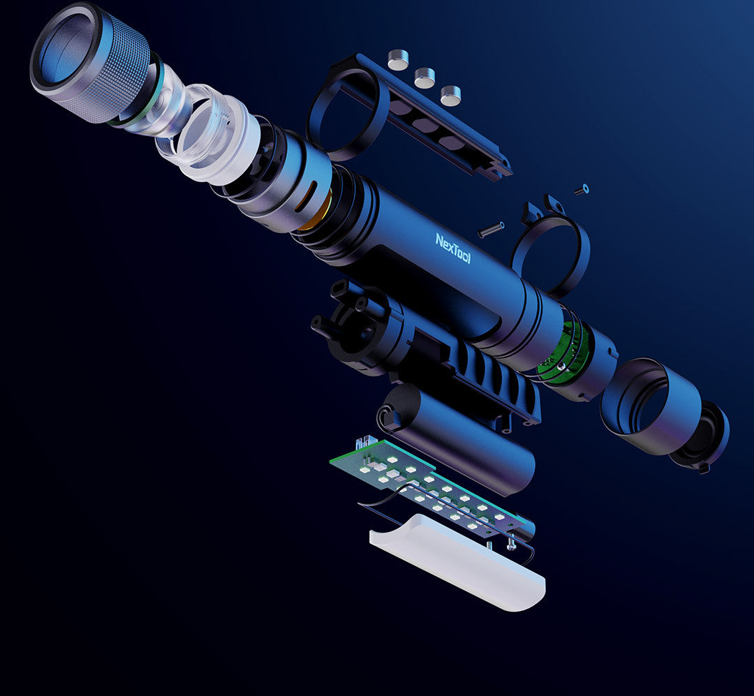 NexTool LED Flashlight with 7 Modes, Rechargeable, Zoomable, Waterproof