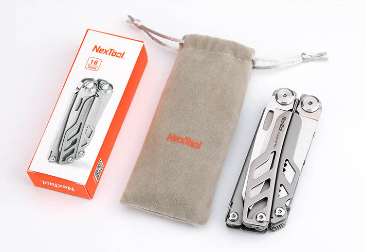 NexTool Flagship Pro Multitool 16 in 1 with Safety Locking, Sliver