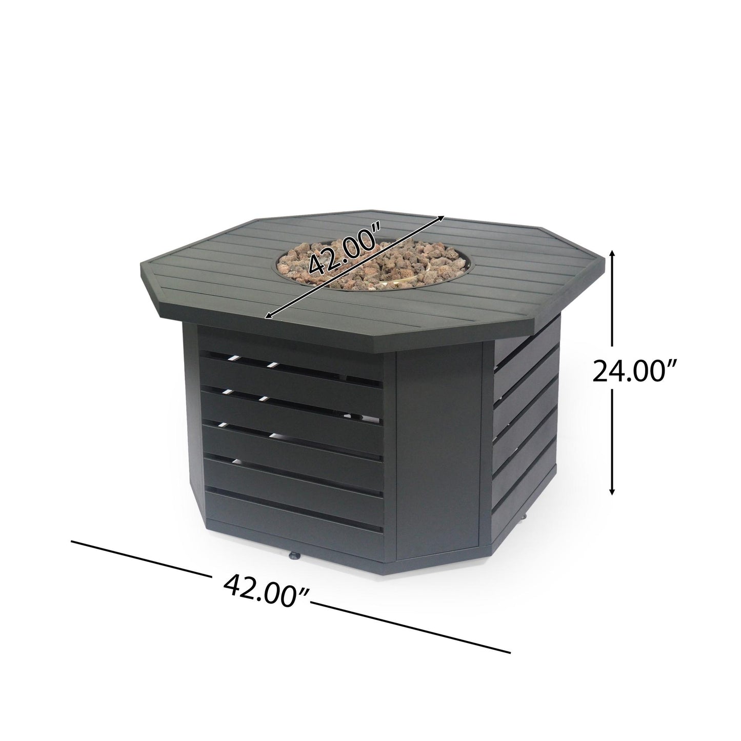 OCTAGON IRON FIRE PIT - 50000BTU