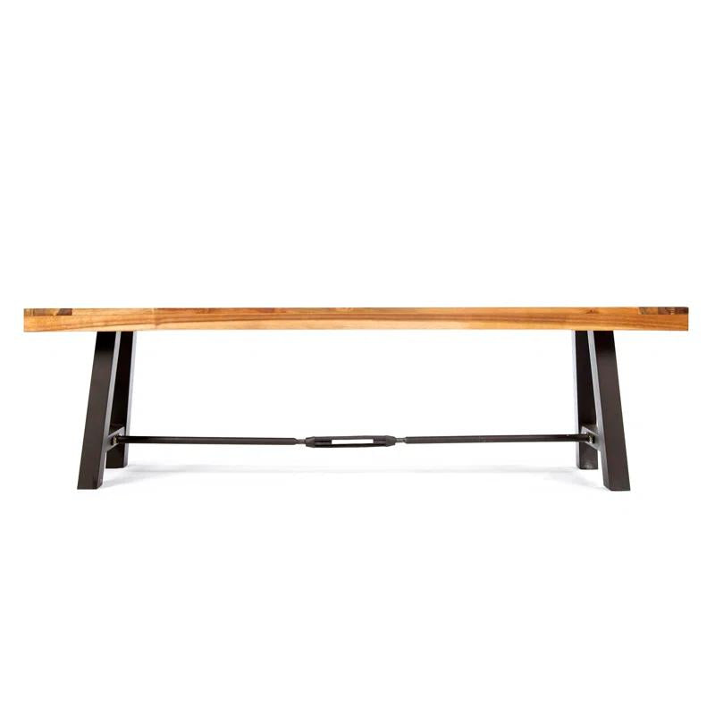 Outdoor Acacia Wood Dining Bench Sets Of 2