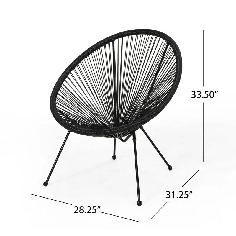 Outdoor Acapulco Woven Accent Chair Weave Patio Chair (Set of 2)