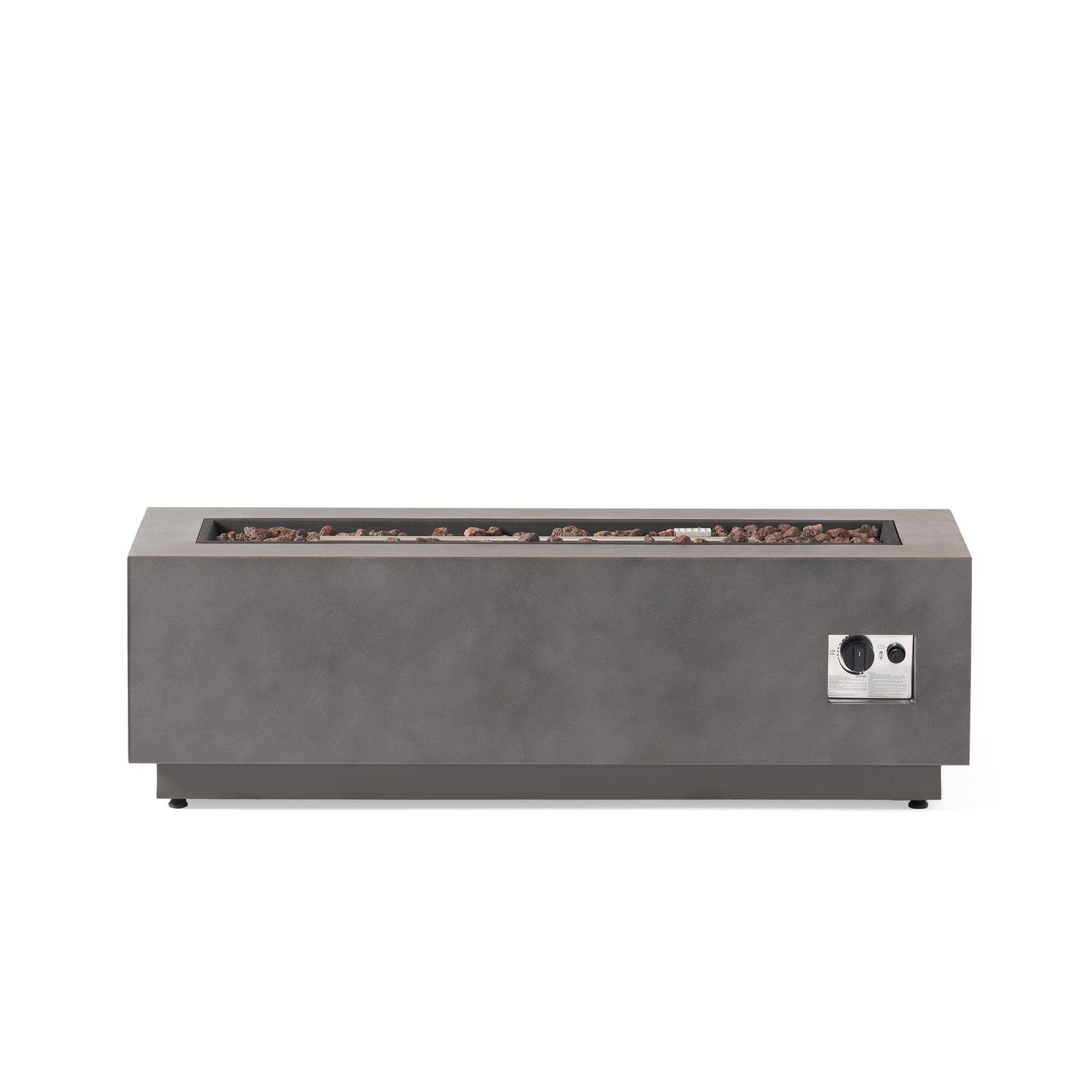 RECTANGULAR IRON FIRE PIT - 50000BTU (Tank cover not included)