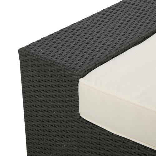 Resin Outdoor Patio Furniture Collection, Arm Chair (L & R) Grey Wicker Armless Sectional Sofa Seat