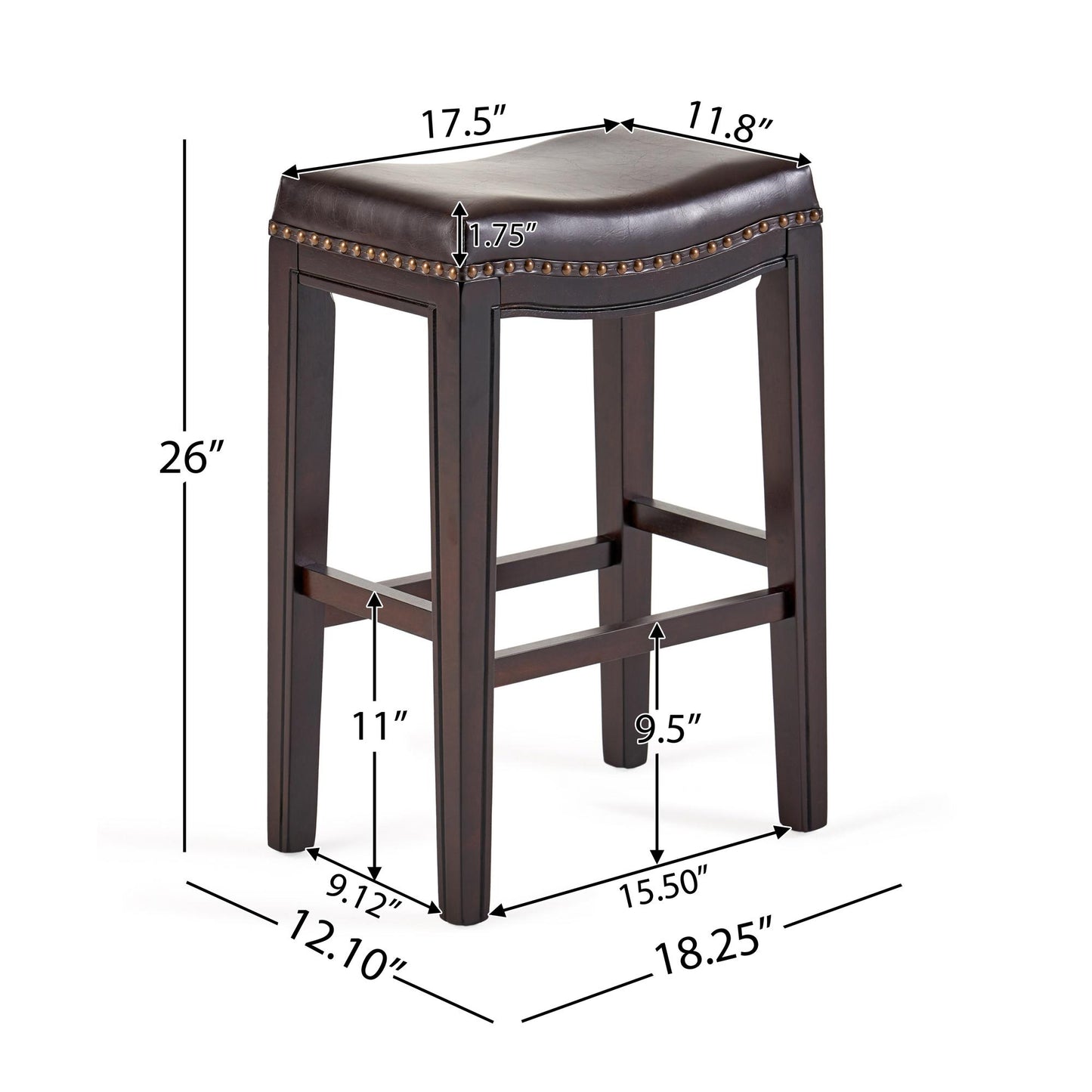 TIFFIN STUDDED COUNTERSTOOL SET OF 2