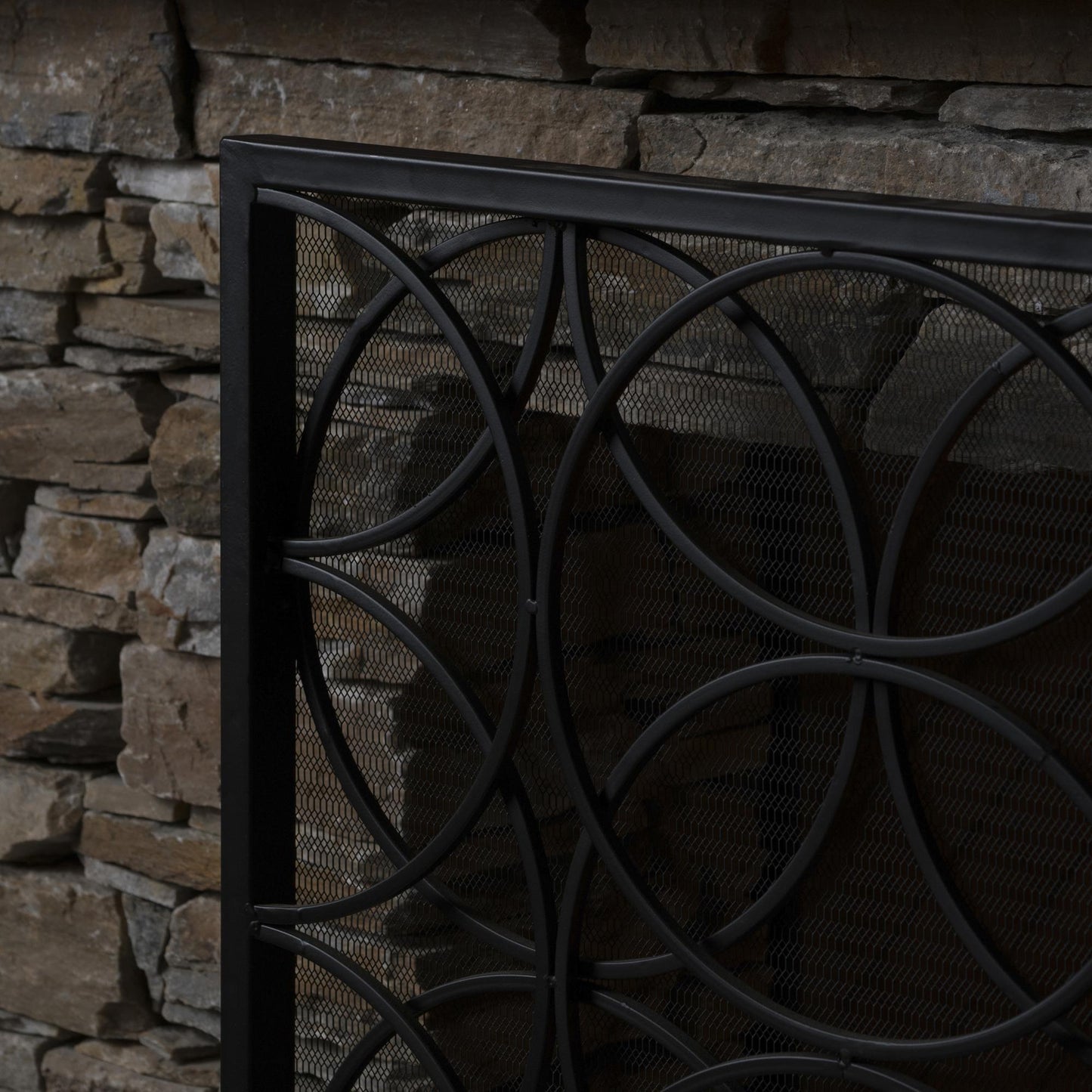 Thayer Single Panel Iron Fireplace Screen