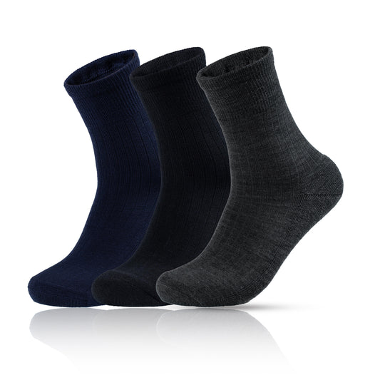 Merino Wool Socks Men, Moisture Wicking Socks Men 3 Pairs, Casual Athletic Crew Socks