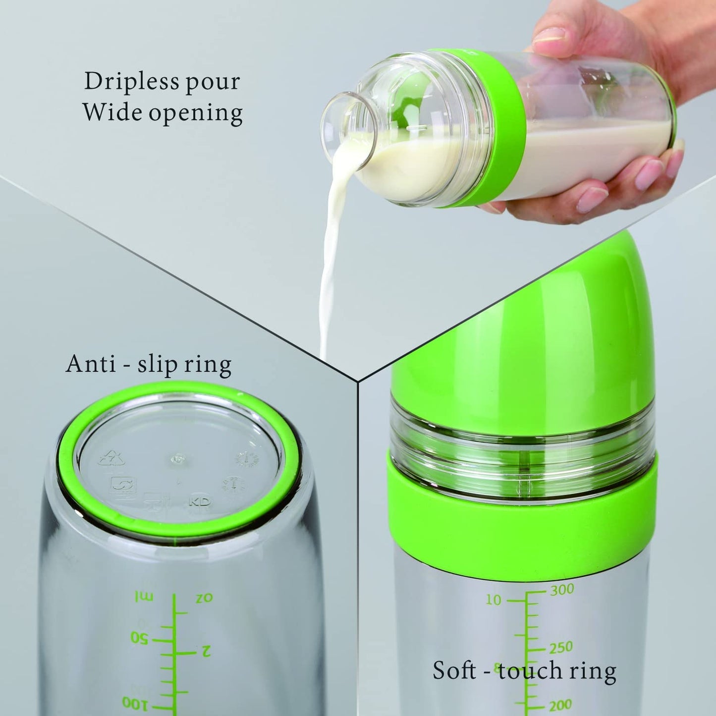 KITCHENDAO Salad Dressing Container 2 in 1 with Citrus Juicer, BPA Free