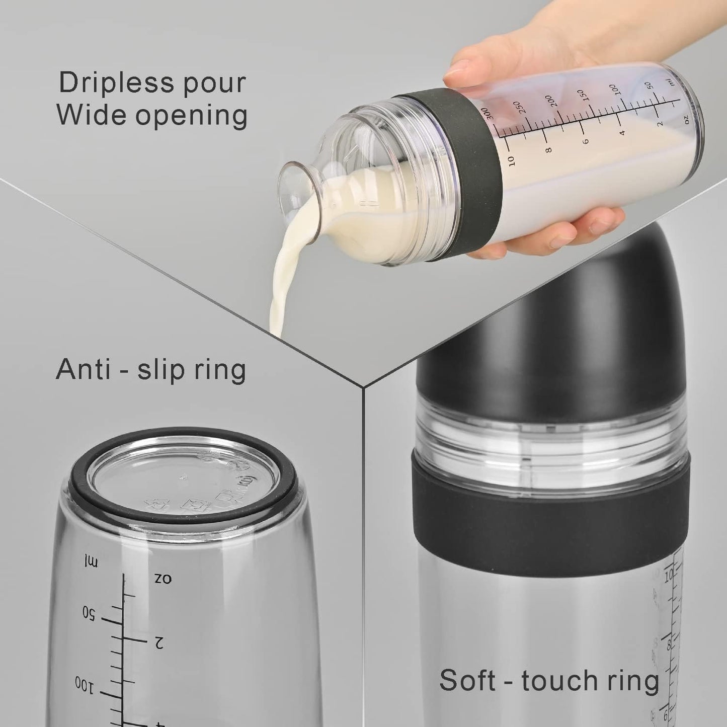 KITCHENDAO Salad Dressing Container 2 in 1 with Citrus Juicer, BPA Free