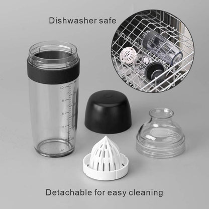 KITCHENDAO Salad Dressing Container 2 in 1 with Citrus Juicer, BPA Free