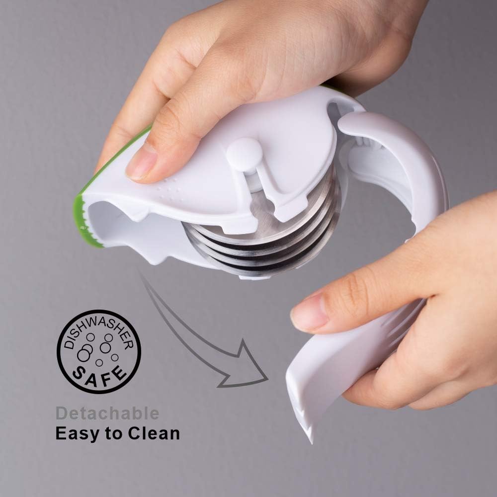 KITCHENDAO 3-in-1 Herb Mincer, Leaf Stripper, Scraper- Retractable, Detachable