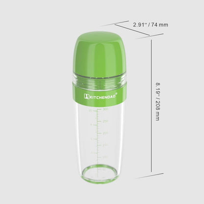 KITCHENDAO Salad Dressing Container 2 in 1 with Citrus Juicer, BPA Free