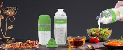 KITCHENDAO Salad Dressing Container 2 in 1 with Citrus Juicer, BPA Free