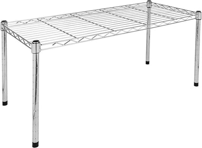 1-Tier Shelving Unit, 29.92" W x 13.78" D x 14.96" H Steel Organizer Wire Rack, Chrome