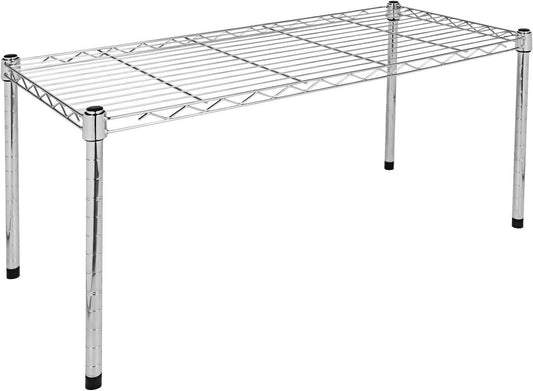 1-Tier Shelving Unit, 29.92" W x 13.78" D x 14.96" H Steel Organizer Wire Rack, Chrome