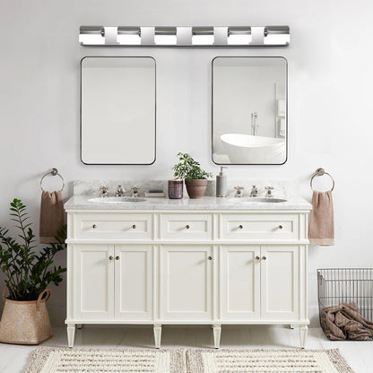 Modern Bathroom Vanity Lighting 6-Light LED Vanity Lights Over Mirror Bath Wall Lighting